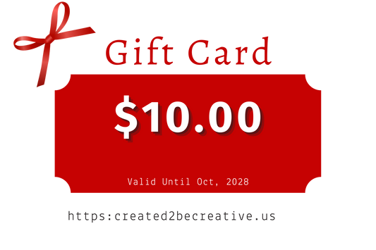 Created II Be Creative Gift Cards