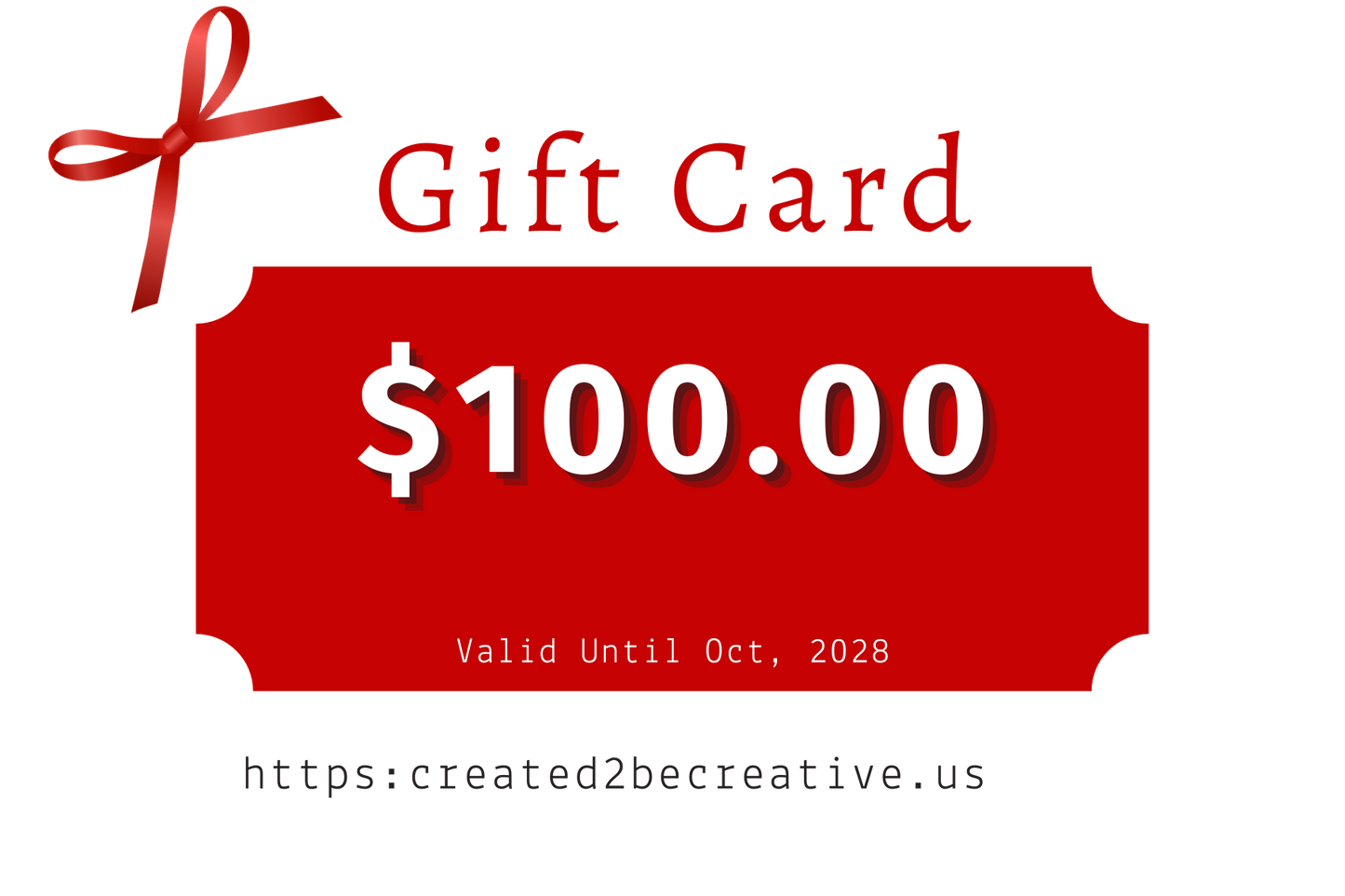 Created II Be Creative Gift Cards