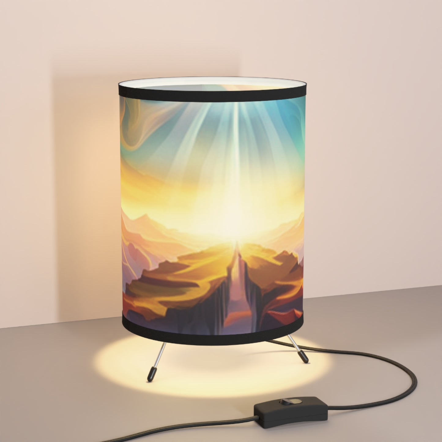 Copy of Tripod Lamp with High-Res Printed Shade, US\CA plug