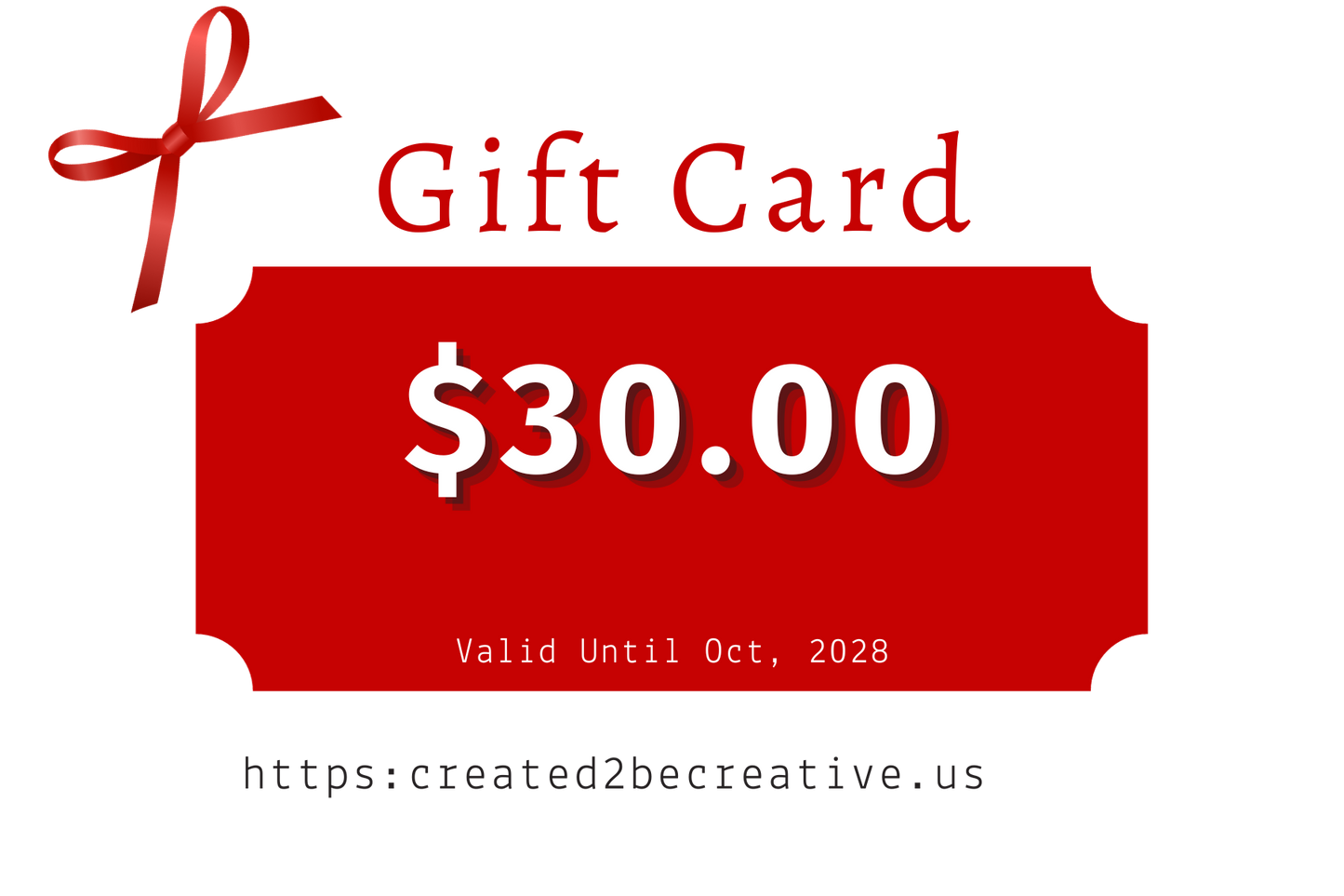 Created II Be Creative Gift Cards