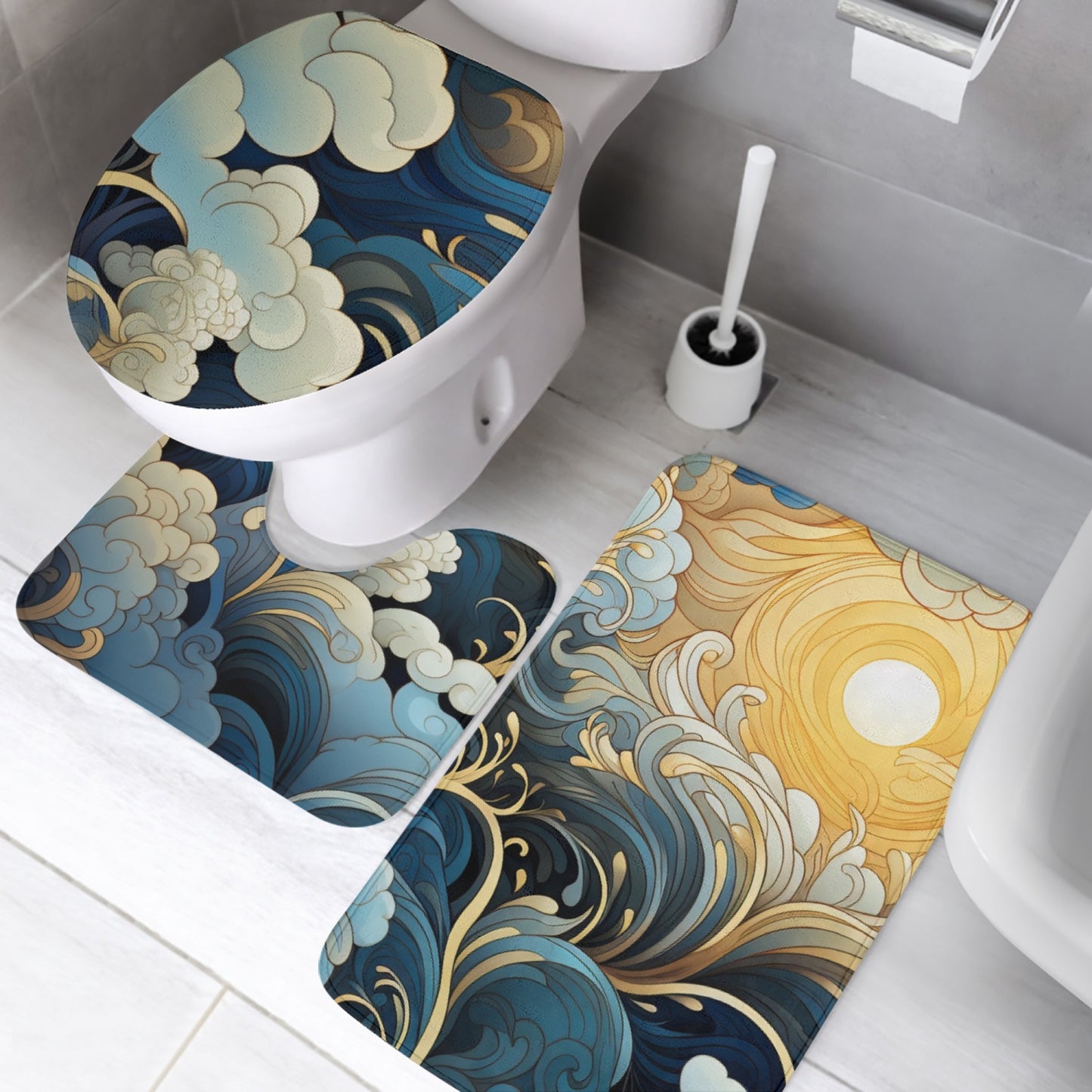 778. 3 Pcs Toilet Rug Set