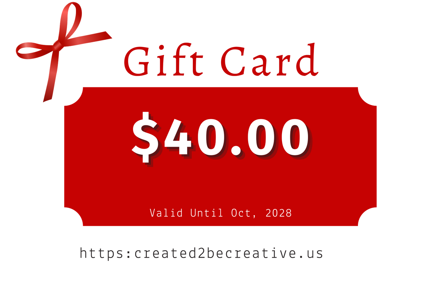 Created II Be Creative Gift Cards