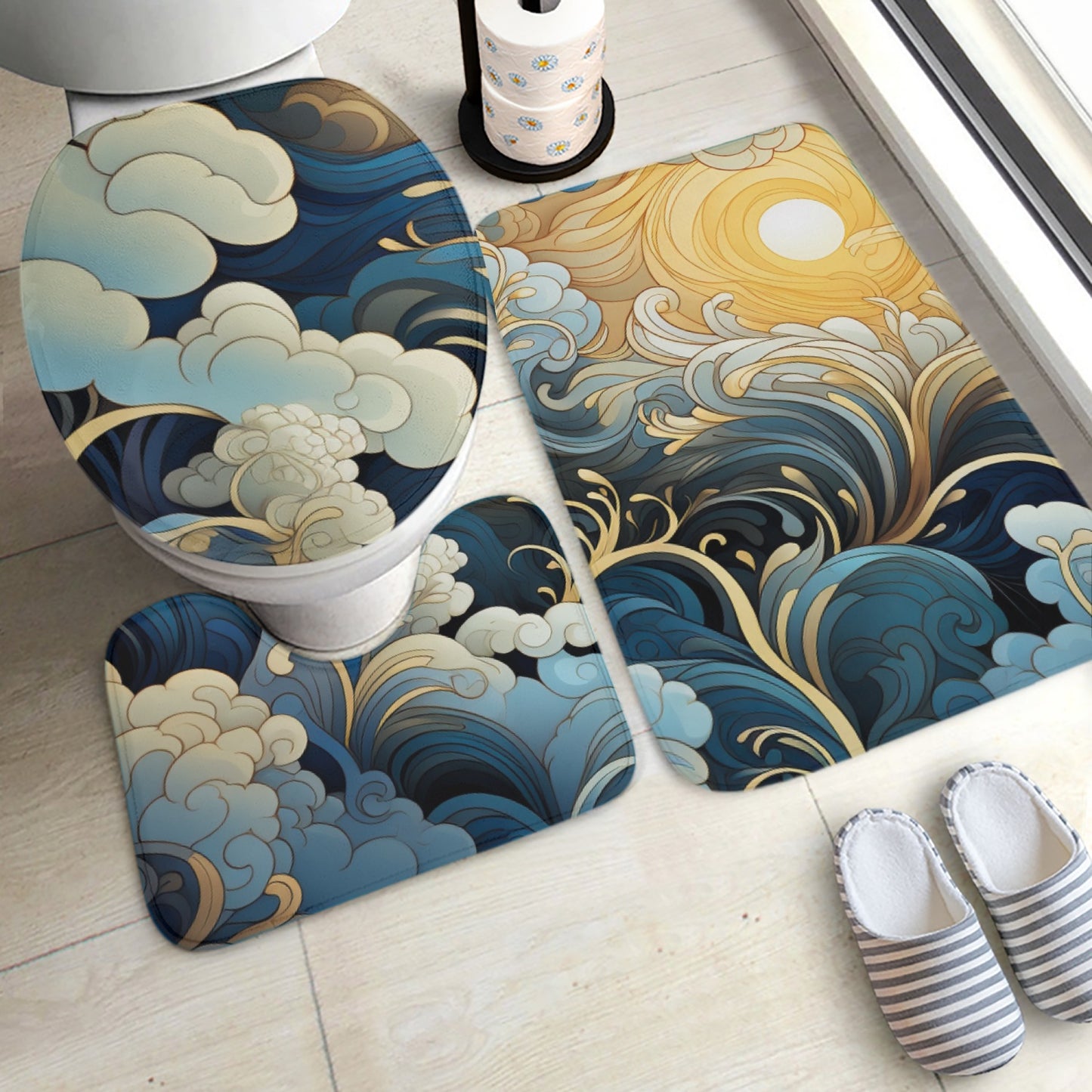 778. 3 Pcs Toilet Rug Set