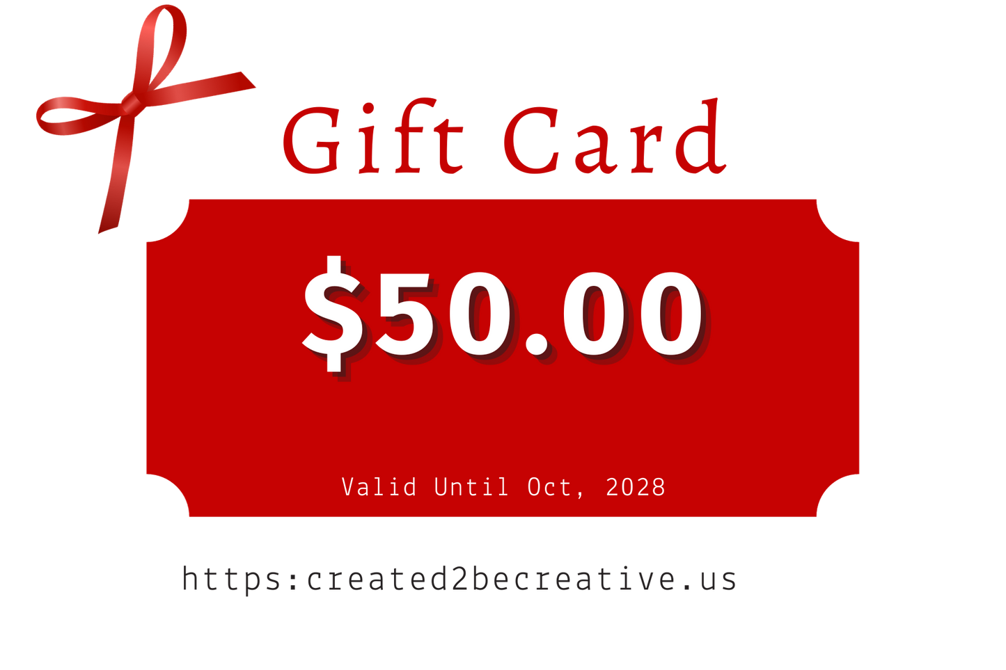 Created II Be Creative Gift Cards