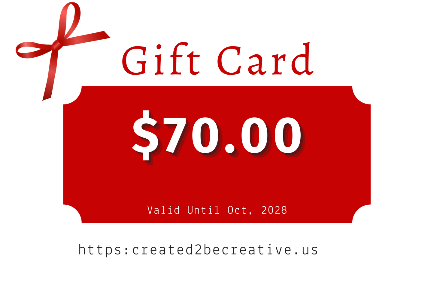 Created II Be Creative Gift Cards