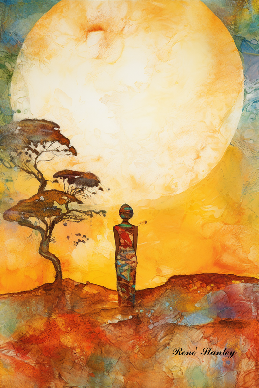 Africa Moon - Art Print