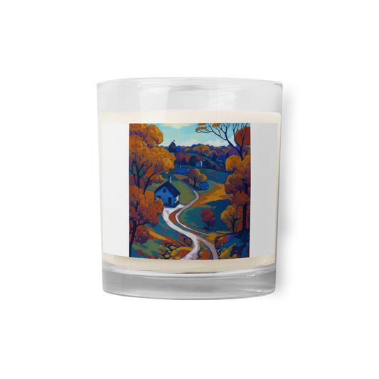 Glass jar soy wax candle