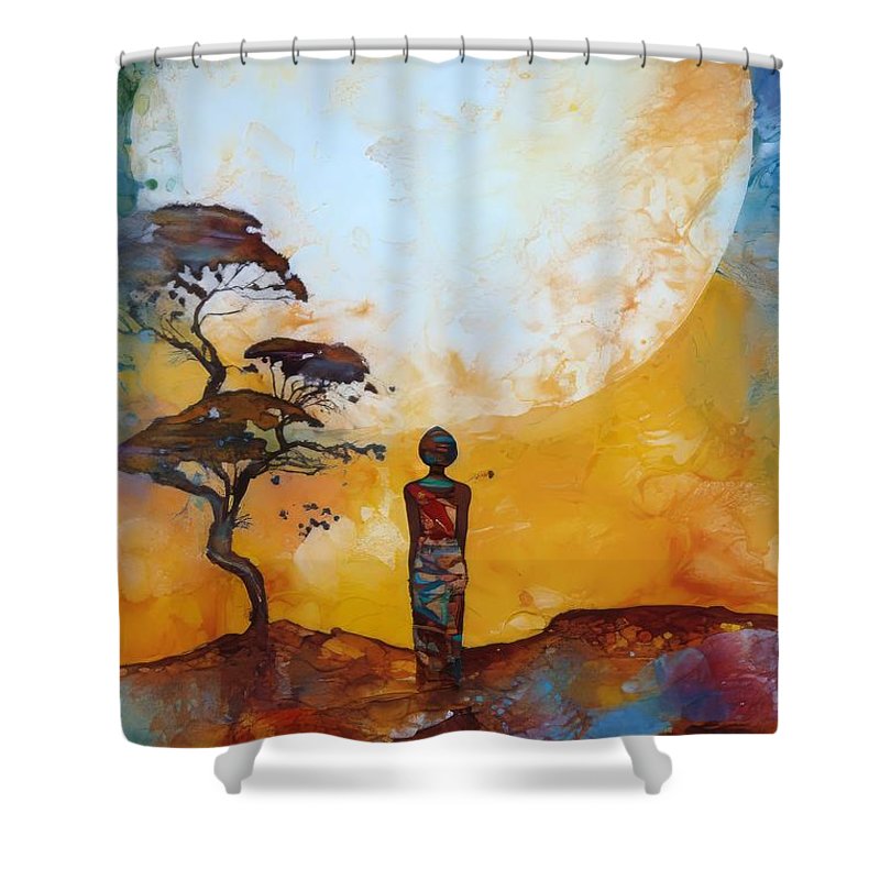 Africa Moon - Shower Curtain