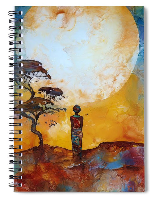 Africa Moon - Spiral Notebook