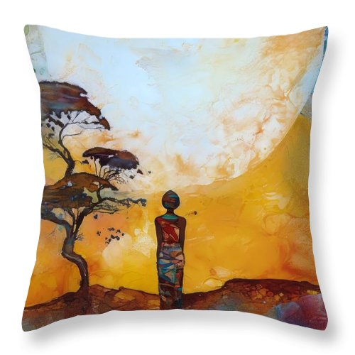 Africa Moon - Throw Pillow