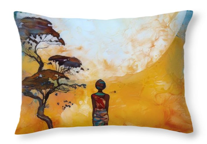 Africa Moon - Throw Pillow