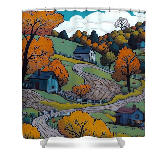 Fall in the Valley - Shower Curtain